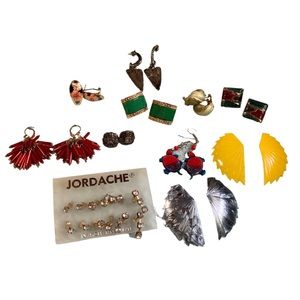 Vintage Earrings Assortment 10 Pairs including Jordache Multiset